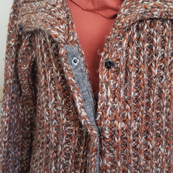 Memorial Day Sale!  Heavy Free People Oversized Sweater Jacket - Picture 3 of 5